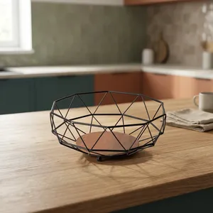 Corbeille à fruits en fil métallique faite à la main avec finition personnalisée, corbeille à fruits décorative pour comptoir de cuisine, table à manger et décoration intérieure - Product Image 6