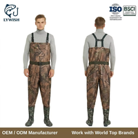 Vente en gros OEM : Waders de chasse en PVC camouflage pour hommes, isolés et imperméables, avec bottes intégrées, pour la chasse au canard et aux oiseaux aquatiques