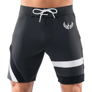 Shorts de Playa para Hombre, Negros y Blancos, de Secado Rápido, con Cordón Ajustable, para Surf, Natación, Deportes Acuáticos - Product Image 1
