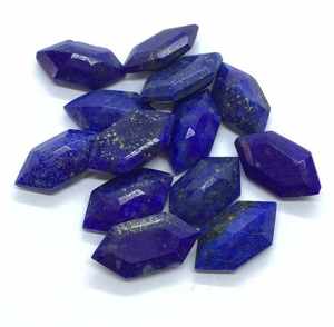 Piedras preciosas sueltas de lapislázuli natural con corte hexagonal de 6-15 mm para engaste de anillos y colgantes, cuentas sueltas de lapislázuli al por mayor. - Product Image 3