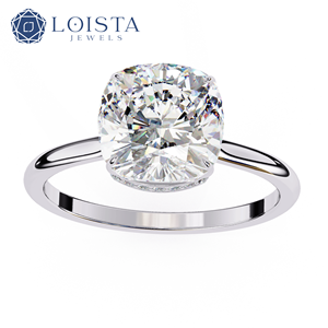 Fashion Diamond VVS Lab Grwon Diamond <b>Ring</b> 14K Gold Cushion Cut <b>Ring</b> Lab Grown Diamond Engagement <b>Ring</b> for <b>Men</b> Women - Product Image 2