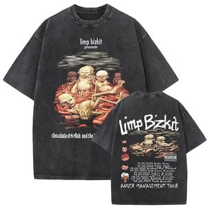 T-shirt pour homme Vintage Limp Bizkit Coupe classique Style streetwear Respirant Séchage rapide Coton lourd 300g - Product Image 3