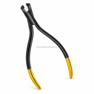 Pince coupante distale lingual en acier inoxydable TC, couleur or et noir, pour orthodontie, avec système de sécurité, instrument dentaire manuel - Product Image 3