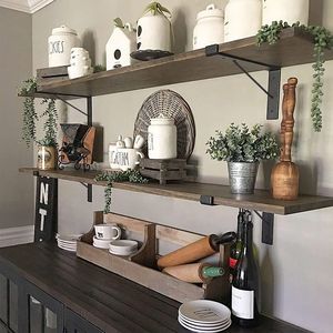 Set di 2 Staffe a L in Metallo Resistenti per Mensole, Montaggio a Parete con Viti, Connettori e Supporti per Scaffali - Product Image 5