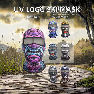 Masque de ski intégral personnalisé avec logo, balaclava 100% coton, style Y2K, protection UV, été, extérieur, moto, sports, fêtes - Product Image 2
