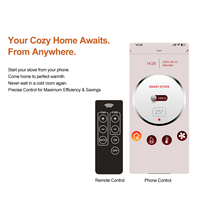 Poêle à granulés domestique PS-60 6KW avec contrôle WiFi intelligent, allumage automatique, sans fumée, pour le chauffage intérieur des appartements