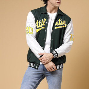 Custom Vintage School College <b>Mens</b> Varisty <b>Jackets</b> Leather sleeves Wool Letterman Crop <b>Varsity</b> <b>Jacket</b> ladies baseball chenille - Product Image 4
