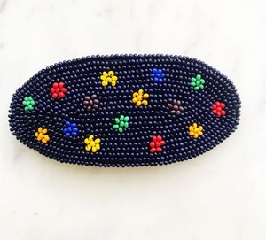 New Design Embroidery Pearl Rhinestone Beaded Ethnic Hair <b>Clip</b> Event Wedding Party Chic Barrette Women Fashionable Statement - Product Image 3