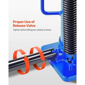 Cric hydraulique automatique 20 tonnes (44092 lb) Capacité 10,2-19,5 pouces Gamme de levage Bleu Pneumatique/Manuel Cric robuste soudé pour voiture - Product Image 6