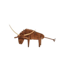 Maßgefertigte Miniatur-Rattanpferd-Figur als Dekoration mit Rattan-Geschenk, einzigartige Weiden-Tierfigur für Sammler. - Product Image 4