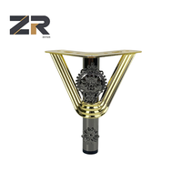 Pieds de canapé ZERUN en gros, pieds de meuble de 15 cm, motif doré, support de table, pied de meuble en métal en promotion