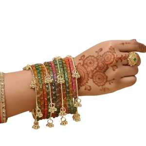 Pakistani Hand Made Professional Manufactures Decorative Glass Kashmiri <b>Bangles</b> Ladies Women Wholesale Rain Drop <b>Bangles</b> Jewelry - Product Image 1