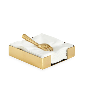 Porte-serviettes carré en métal convertible avec base en bois pour la décoration de table, usage domestique, design durable fait main, vertical - Product Image 2