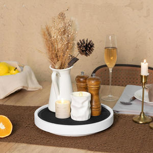 Versatile Heavy Duty Sustainable Modern Mango Wood Rotating Tray Pantry Cabinet Kitchen Countertop Storage Turntable Stand - Product Image 3