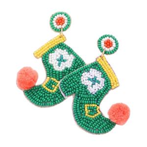 Bordado Navideño Festivo Personalizable de Alta Calidad, Diseño Artesanal con Cuentas, Estilo de Moda, por MULTI CRAFT - Product Image 1