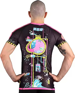 Rashguard à manches courtes respirant anti-UV imprimé sur mesure pour hommes MMA BJJ Service OEM - Product Image 2