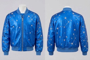 เสื้อแจ็คเก็ตหนังทรงบอมเบอร์สีเขียวมิ้นท์สำหรับผู้หญิง ยี่ห้อ Hamilo ประดับคริสตัลรูปดาวและกลุ่มดาว ซิปหน้าบุด้วยโพลีเอสเตอร์สำหรับฤดูหนาว - Product Image 5