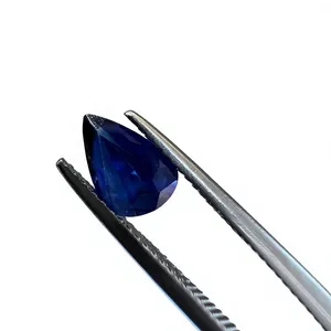 Zafiro Azul Natural Corte Pera 1.00CT Gema Preciosa Suelta Facetada con Juego de Color/Fuego Ceilán para Fabricación de Joyas/Colector - Product Image 4