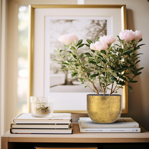 Briful Set of 3 Shabby Gold Galvanized Buckets Multi-Size Rustic Chic Metal Planters for Home Centerpieces Table Decor Planter - Product Image 3