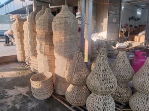 Supplier Choice Seagrass Lampshade Handcrafted <b>Wicker</b> Pendant <b>Light</b> <b>Shade</b> Factory Wholesale - Product Image 3