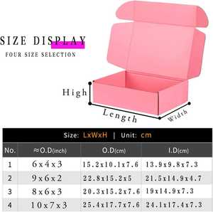 Caja de Regalo de Cartón Corrugado Rosa Personalizada con Grabado y Laminado Mate para Empaque de Crema Facial - Product Image 5