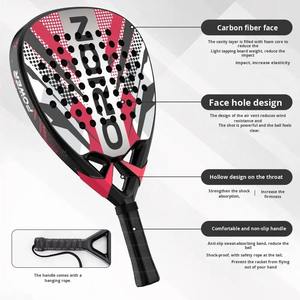 Raquette de padel et de beach tennis en fibre de carbone avec noyau en mousse EVA, logo personnalisé, pour sports de plein air, ODM/OEM - Product Image 6