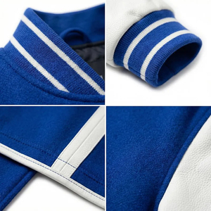 Cheap Price <b>Summer</b> Casual Quilted <b>Lightweight</b> Windproof Waterproof <b>Jacket</b> Knitted Contrast Cuff Waist Belt Snap Button Varsity - Product Image 5