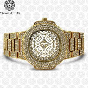 Charm Luxury Fashion <b>Men's</b> Stainless Steel <b>Watch</b> 40mm Case Mechanical Movement Auto Date Diamond Accents Stainless Steel Band - Product Image 3