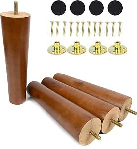Patas de Sofá de Madera Maciza Resistentes y Duraderas, Patas Modernas para Muebles de Apartamento, Sala de Estar, Dormitorio, Taller, Cama, Mesa de Centro, Fáciles de Instalar - Product Image 6