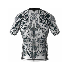 Haut de sport pour homme à manches longues, imprimé tribal, séchage rapide, polyester/nylon, anti-UV, respirant, écologique - Product Image 6