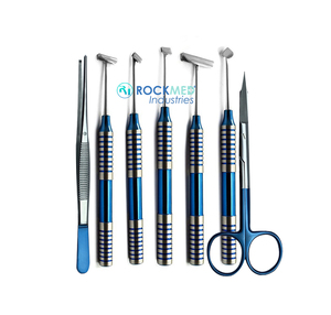 Kit d'instruments chirurgicaux souples ROCKMED ARTE pour la chirurgie des flaps linguaux et buccaux, comprenant pince, ciseaux et Super Cut - Product Image 1