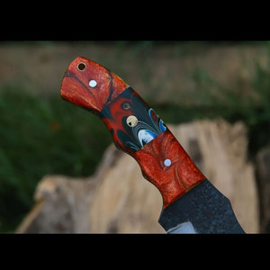 Cuchillo clásico de caza para exteriores con mango de madera y hoja de larga duración para aventuras y aplicaciones en el campo. - Product Image 3