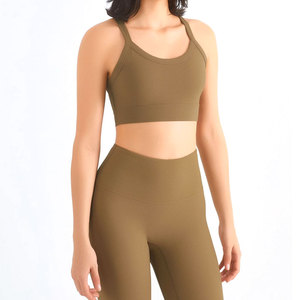 Ensemble de yoga pour femmes, personnalisé, respirant, tissu extensible à séchage rapide, soutien-gorge de sport, leggings, ensemble de vêtements de sport pour l'entraînement et le fitness - Product Image 6