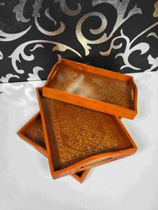 Bandeja de Madera Natural Hecha a Mano para Servir Comida, Bebidas y Aperitivos en el Hogar, para Mesa de Comedor y Suministro al por Mayor para Restaurantes - Product Image 4