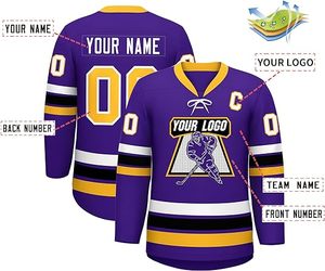 Maillot d'entraînement de hockey sur glace personnalisé de haute qualité, uniformes de hockey sur glace d'intérieur de Noël avec lacets, uniforme de hockey personnalisé entièrement teinté - Product Image 3