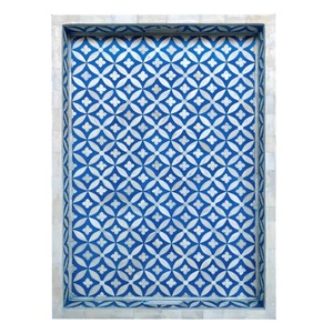 Bandeja Feng Shui de Lujo Hecha a Mano con Incrustaciones de Hueso Ecológicas, Diseño Decorativo Elegante, Calidad Premium para Servir en el Hogar y la Cocina - Product Image 1