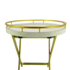 Carrito de Bar Personalizado de la Marca DPC para Hotel/Restaurante/Hogar, con Aspecto de Piel de Cangrejo Sintética, Forma Rectangular, Patas de Metal, Modelo 156, Vietnam OEM/ODM - Product Image 1