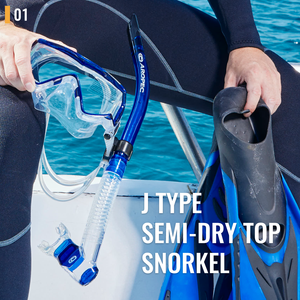 Tube de connexion flexible en silicone pliable en forme de J pour tuba, embout coudé, support pour plongée sous-marine et snorkeling, 49 cm, OEM/ODM - Product Image 2