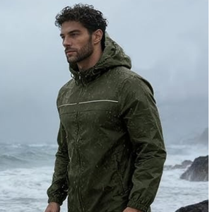 Chaqueta Cortavientos Impermeable y Transpirable Ligera de Moda para Hombre, Nueva Serie de Chaquetas Cortavientos para Exteriores con Capucha - Product Image 3