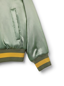 Customized Logo Satin Bomber <b>Jacket</b> Baseball Letterman <b>Jacket</b> Silk Hip Hop Satin <b>Man</b> Varsity <b>Jacket</b> - Product Image 4