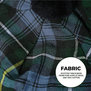 Gorro Escocés Premium Tam o' Shanter con Pompón, Lana Acrílica, Tartán, Venta al Por Mayor, Personalizado - Product Image 4