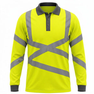 Camisas Polo de Manga Larga para Hombre, Uniformes de Trabajo, Camisas Transpirables con Cuello, Ropa de Trabajo para Construcción, Servicio y Trabajos al Aire Libre - Product Image 1