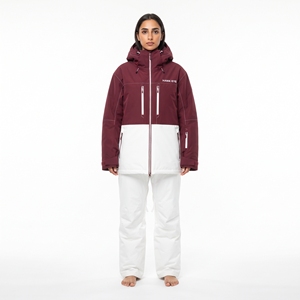 Conjunto de Chaqueta y Pantalones de Esquí Impermeables para Mujer HAWK EYE, con Bloques de Color, Capucha, Cierre de Cremallera, Aislamiento Sintético, Ropa de Invierno para la Nieve - Product Image 4