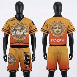 Men's Adult 120 GSM Polyester <b>Mesh</b> Sportswear <b>Short</b> Set Sleeveless Quick Dry Breathable Heat-Transfer Printed Custom Team - Product Image 1