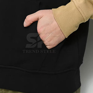 เสื้อฮู้ดดี้สีพื้นแบบแยกสี ดีไซน์ทันสมัย ผลิตจากผ้าฝ้าย สวมใส่สบาย สไตล์โดดเด่น สำหรับขายออนไลน์ - Product Image 4
