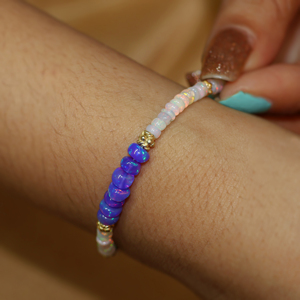 Dual Gemstone Beads <b>Bracelet</b> Natural Stone <b>Beaded</b> <b>Bracelet</b> Dainty Stretch <b>Bracelet</b> Women Fashion Jewelry - Product Image 6