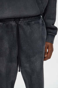 Custom Men's Vintage Acid Washed Sweatpants Distressing Joggers Pants Screen Printing Baggy Wide Leg Pants <b>Trousers</b> - Product Image 3
