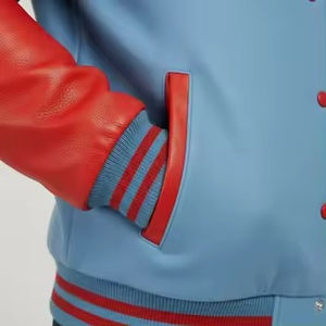 Blouson universitaire réversible en tricot uni pour homme grande taille, coupe droite, respirant et coupe-vent, idéal pour l'automne – Fabrication sur mesure - Product Image 4