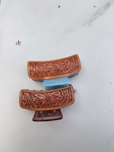 Pinzas para el Cabello de Cuero Hechas a Mano con Diseño Bordado, Elegantes y Bonitas, Accesorios para el Cabello de Mujer, Novedad 2026 - Product Image 1