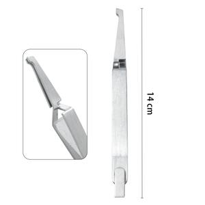 1 unidad de pinzas de ortodoncia dental manuales plateadas para brackets posteriores, tubos bucales, botones linguales, adhesivos y articuladores - Product Image 2